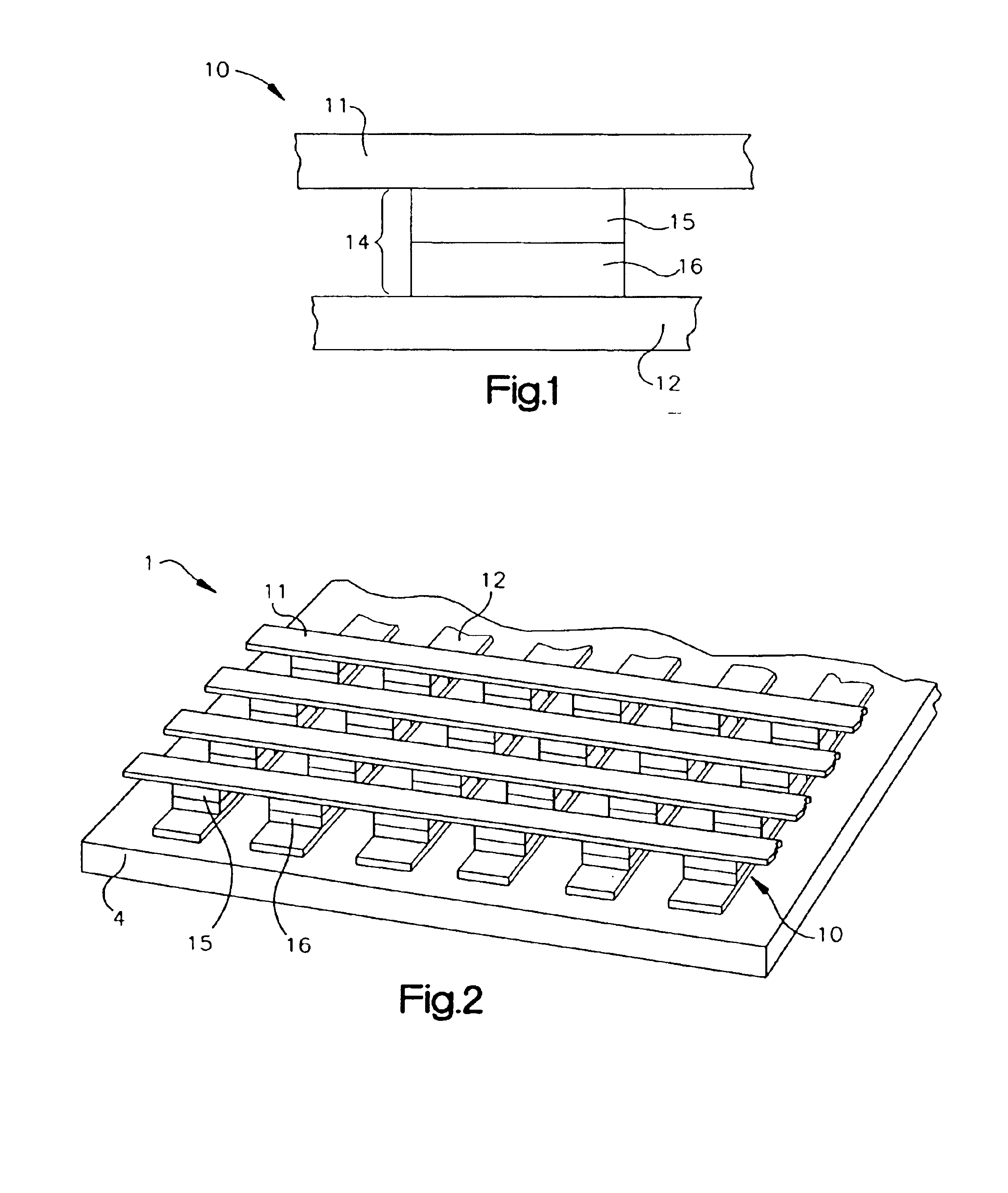 Memory device with active passive layers