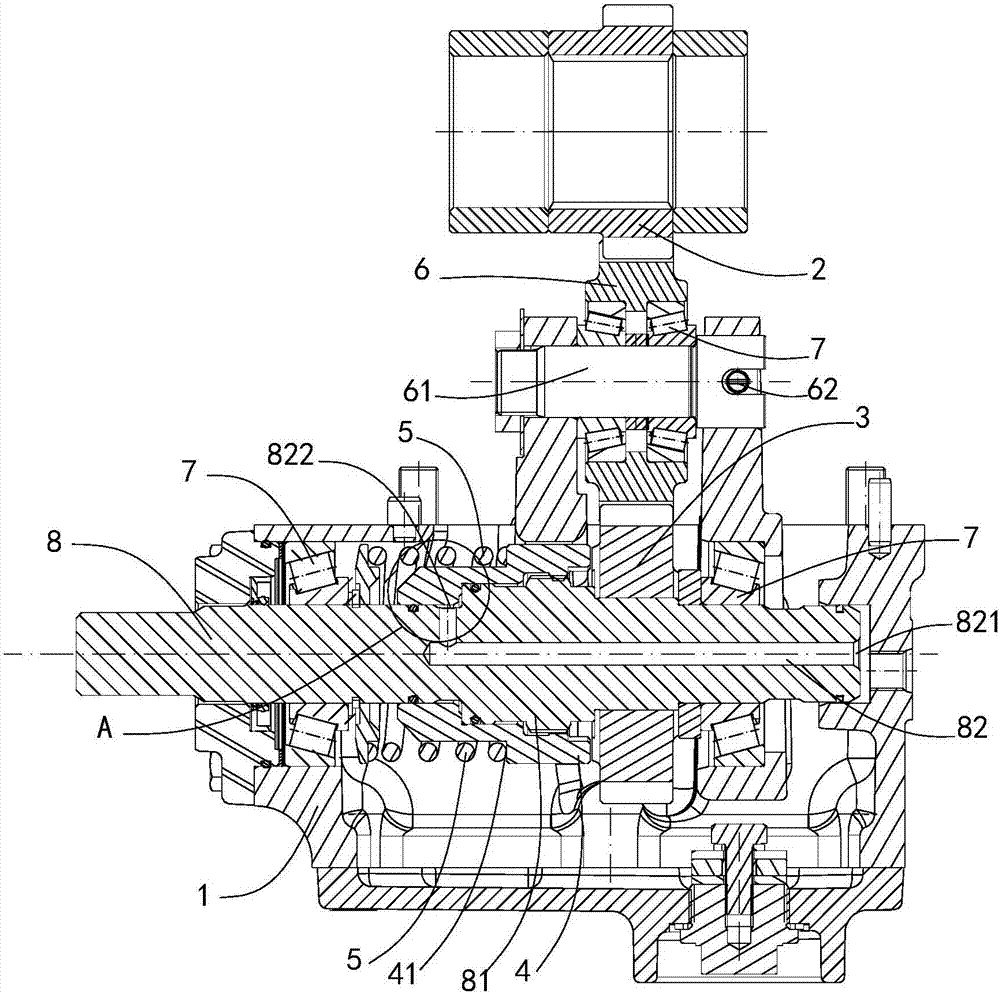 Wet type four-wheel drive transfer case structure and tractor