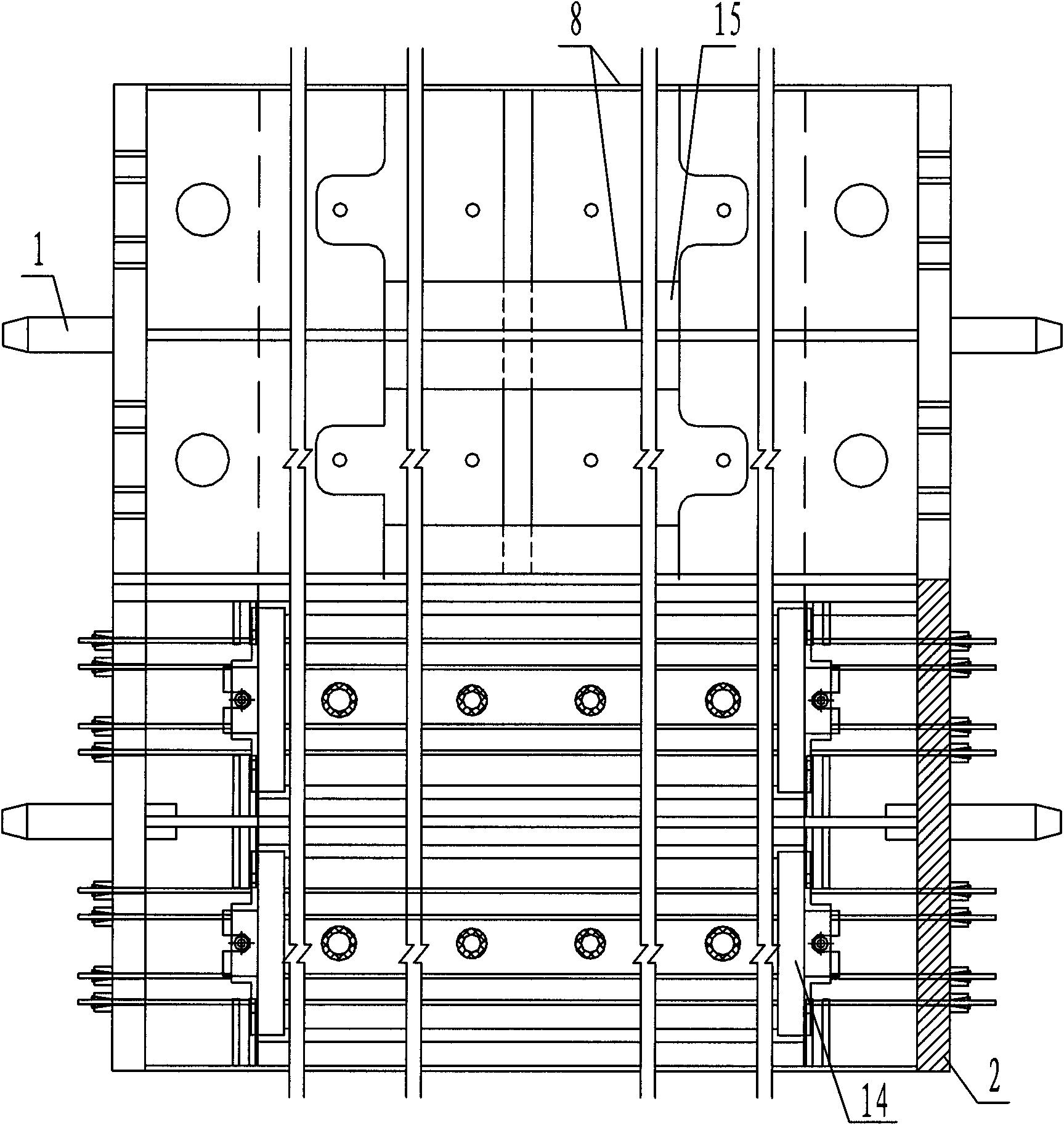 Method for tensioning pre-stressed reinforcement of ballast-less transition sleeper of ballast-less track