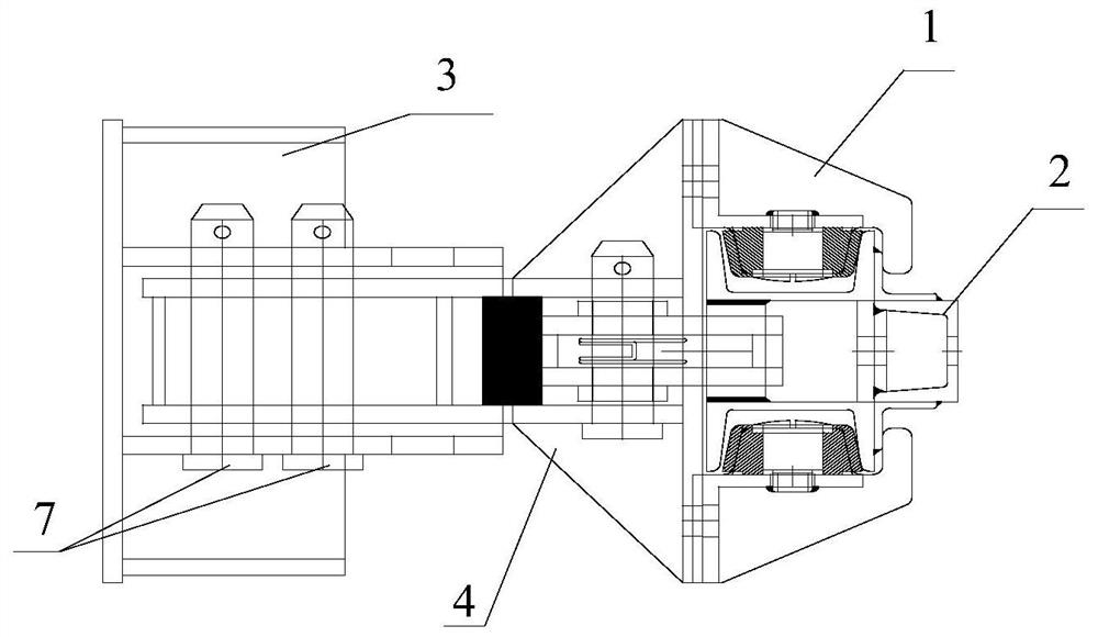 Supporting device of attached lifting scaffold