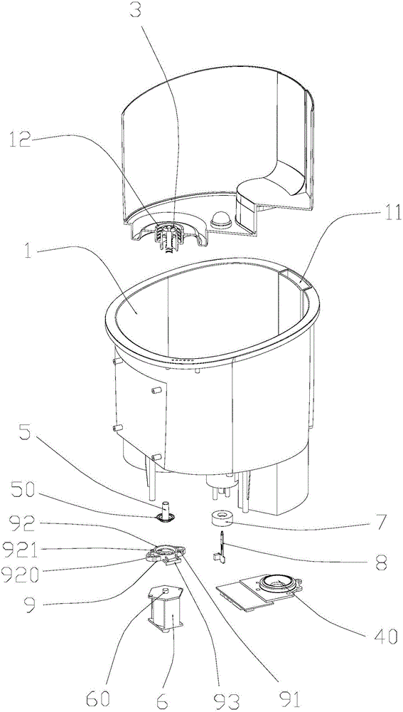 Water valve structure of humidifier and upper water adding humidifier applying water valve structure