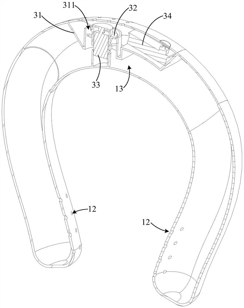 Neck-hanging fan