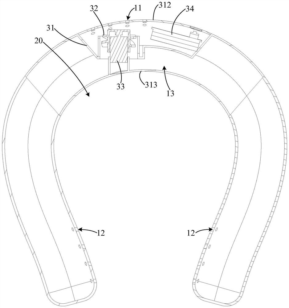 Neck-hanging fan