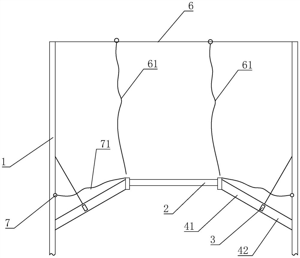 Dismantling method for top conical structure of prilling tower