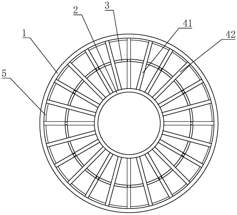 Dismantling method for top conical structure of prilling tower