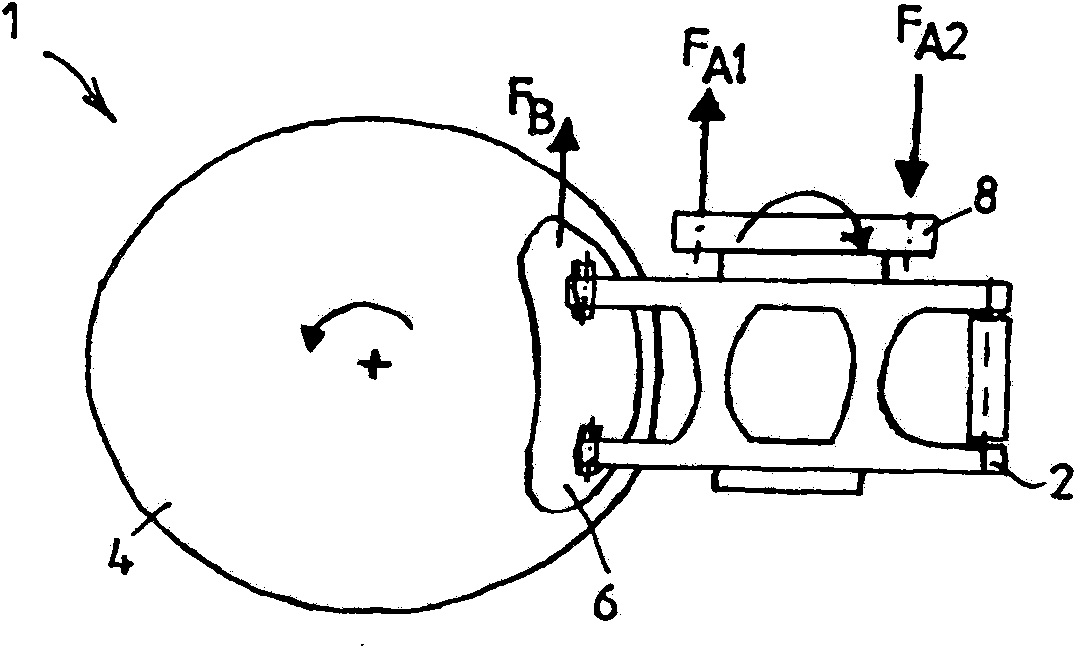 Brake system of a rail vehicle with reduced stick-slip effect
