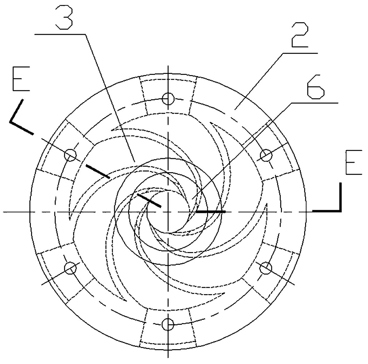 Pressing die and pressing method for vinylidene fluoride impeller with movable ring