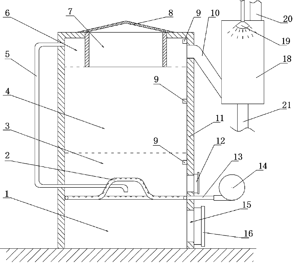 Anaerobic reaction furnace for producing combustible gas