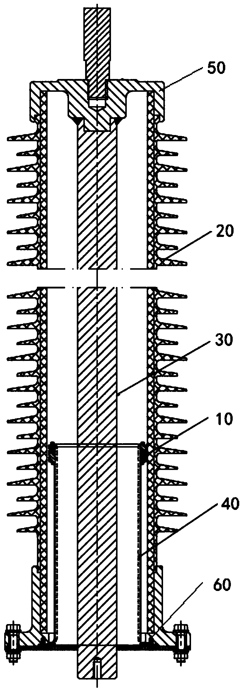 Shielding electrode for corona prevention of gas bushing and preparation process thereof