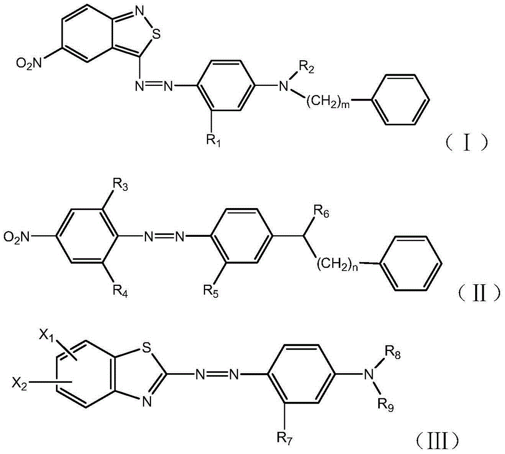 Disperse blue-to-black dye composition