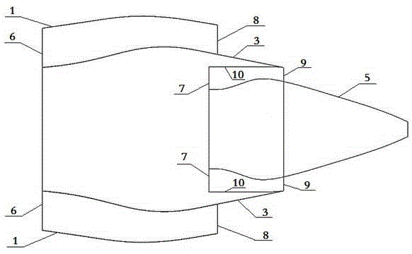 Exhaust noise reduction system of separated exhaust type turbofan engine