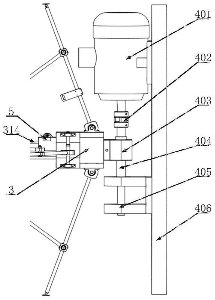 Multi-stage driven connecting rod type nose cone variant mechanism