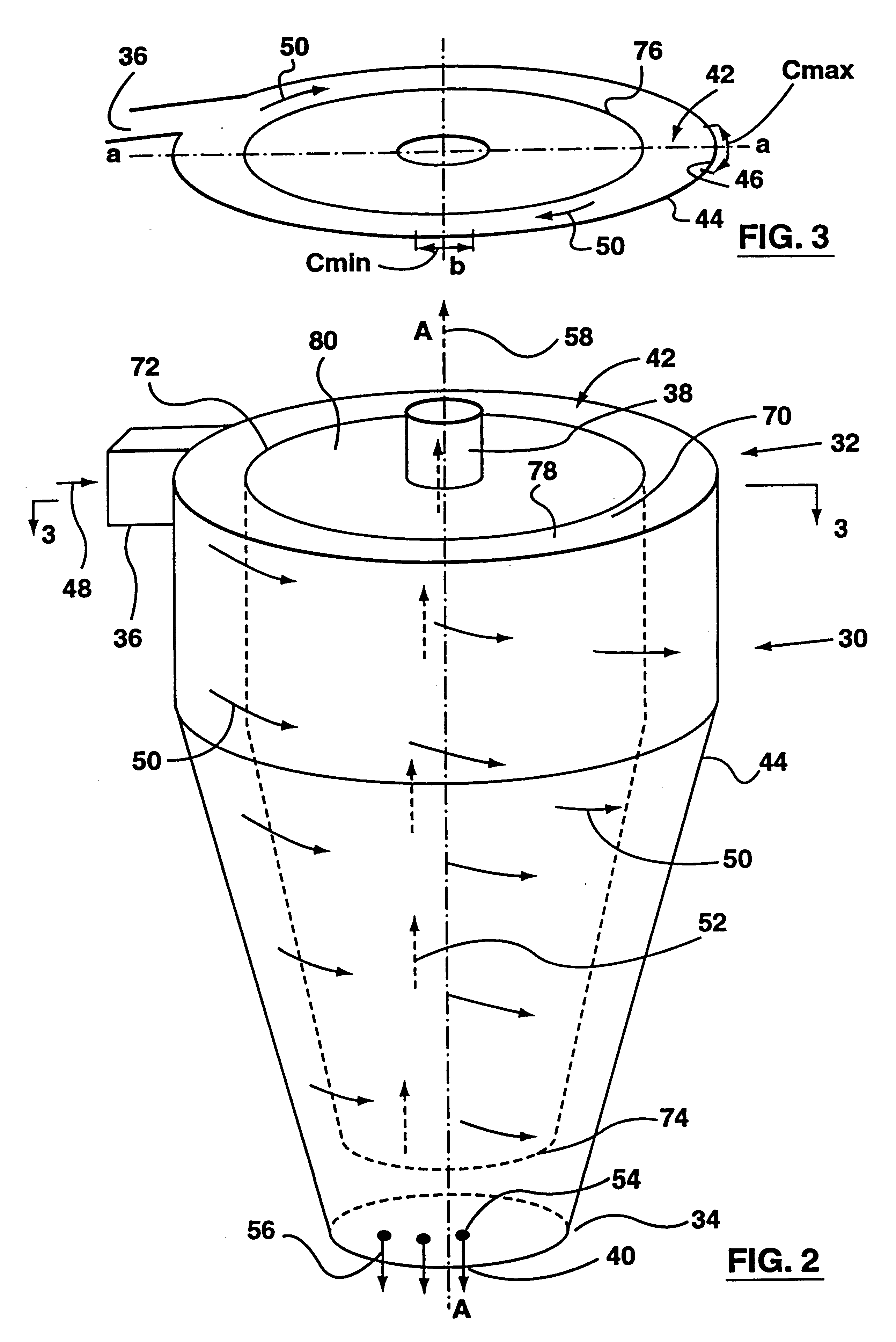 Insert for a cyclone separator