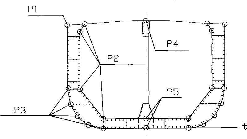 Method for positioning butt joint of two total sections in large dock shipbuilding