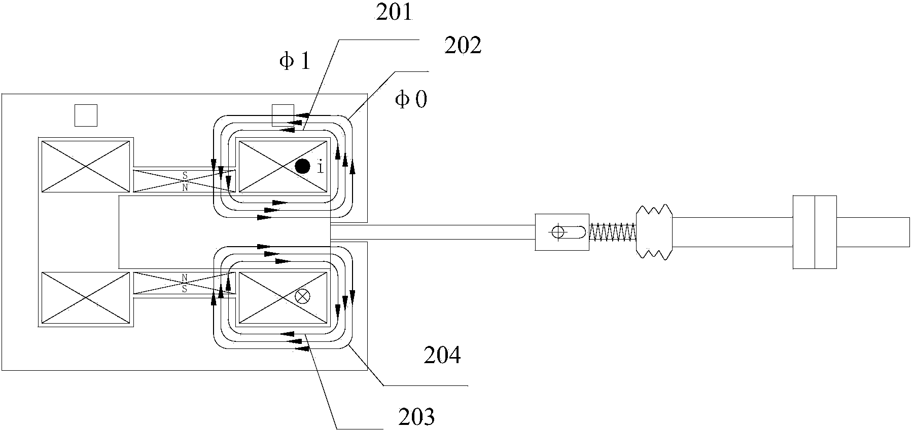 Integrated permanent magnet mechanism vacuum switch