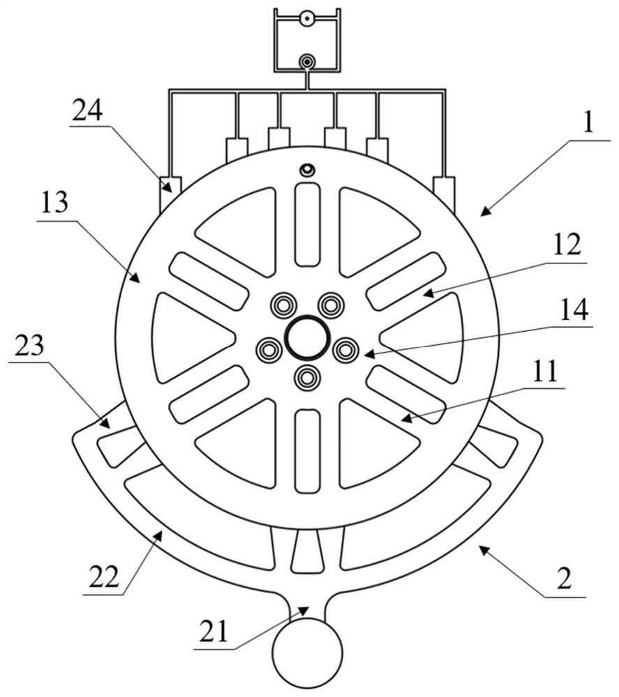 Spoke casting mold, vacuum die-casting forming system and spoke manufacturing method