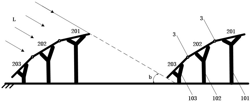 Photovoltaic power station adjusting method for adjusting angle of photovoltaic panel in the segmented mode