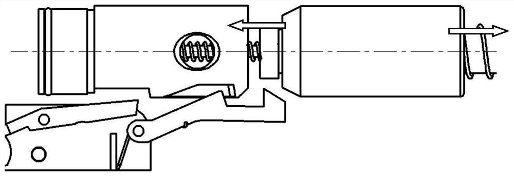 Continuous firing mechanism of paintball gun