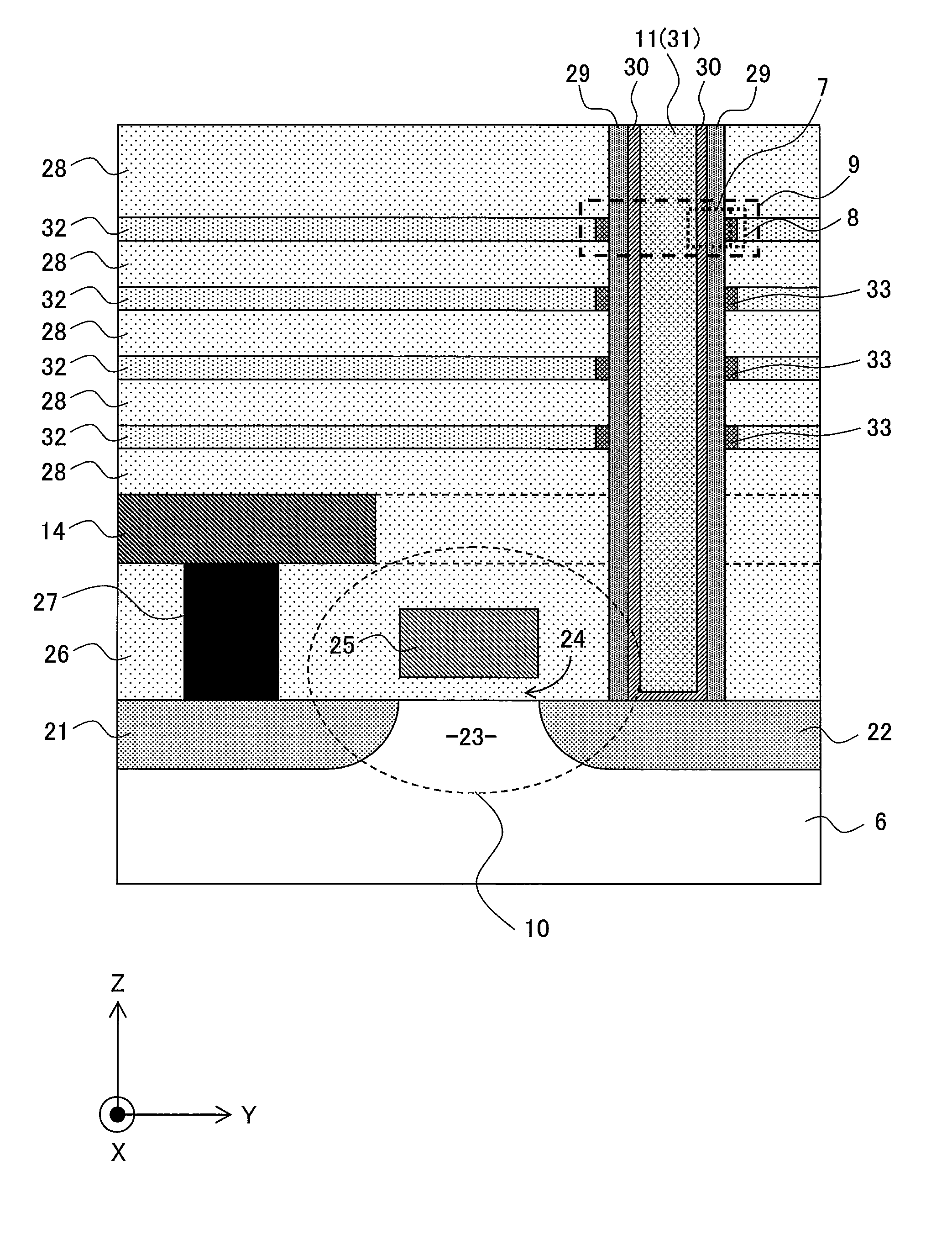 Nonvolatile semiconductor memory device and manufacturing method for same