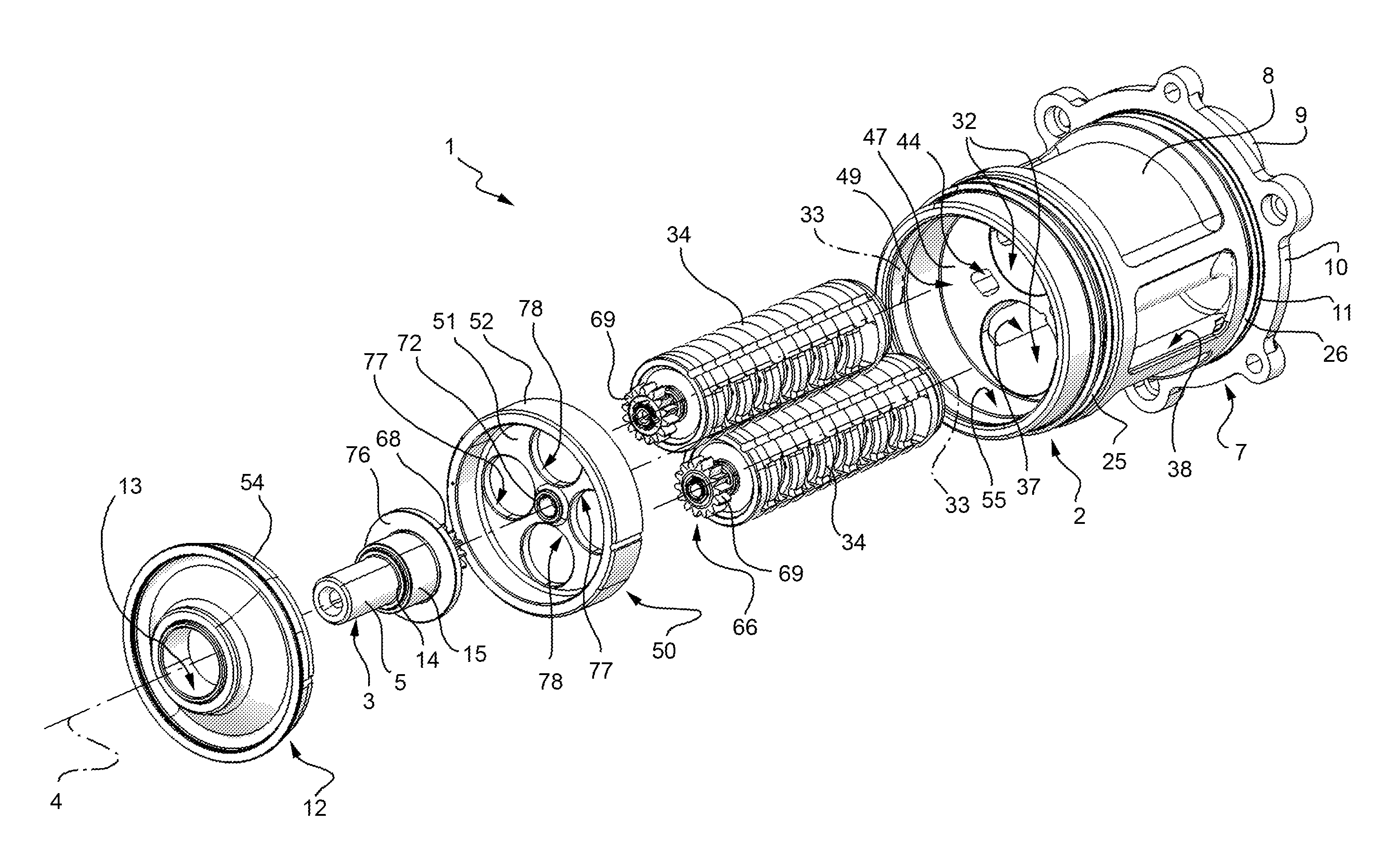 Pump assembly, in particular for helicopter lubrication