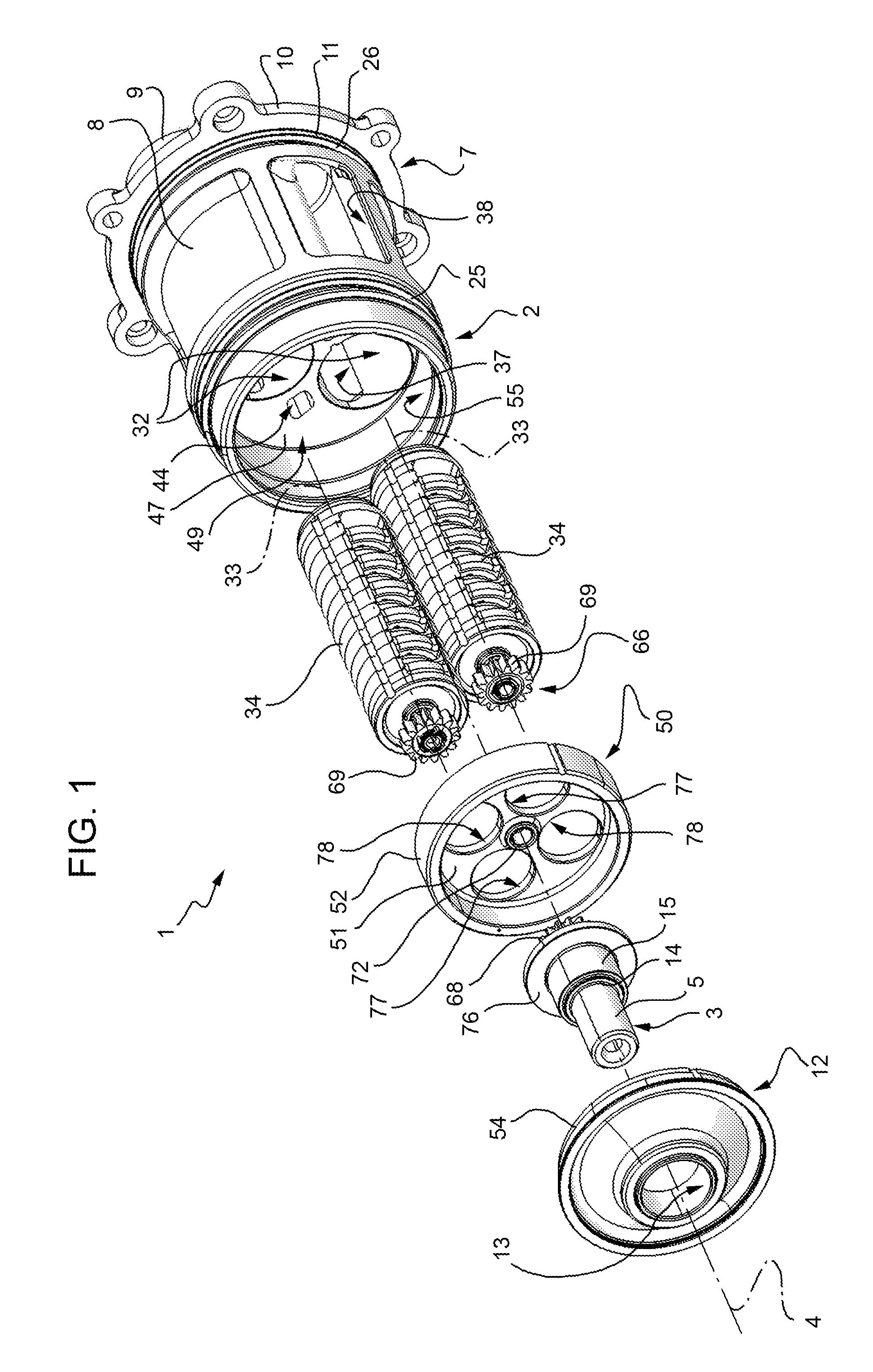 Pump assembly, in particular for helicopter lubrication
