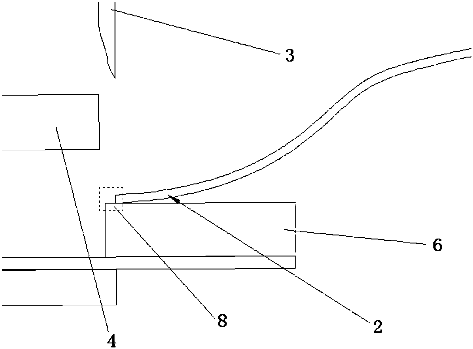 Transverse band sticking device for band punch of corrugated case