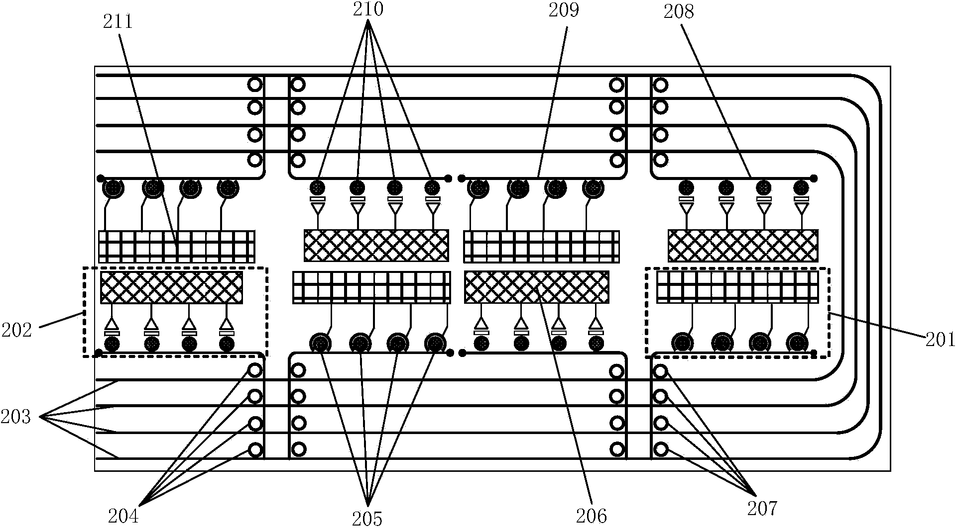 Parallel access memory system based on optical interconnection