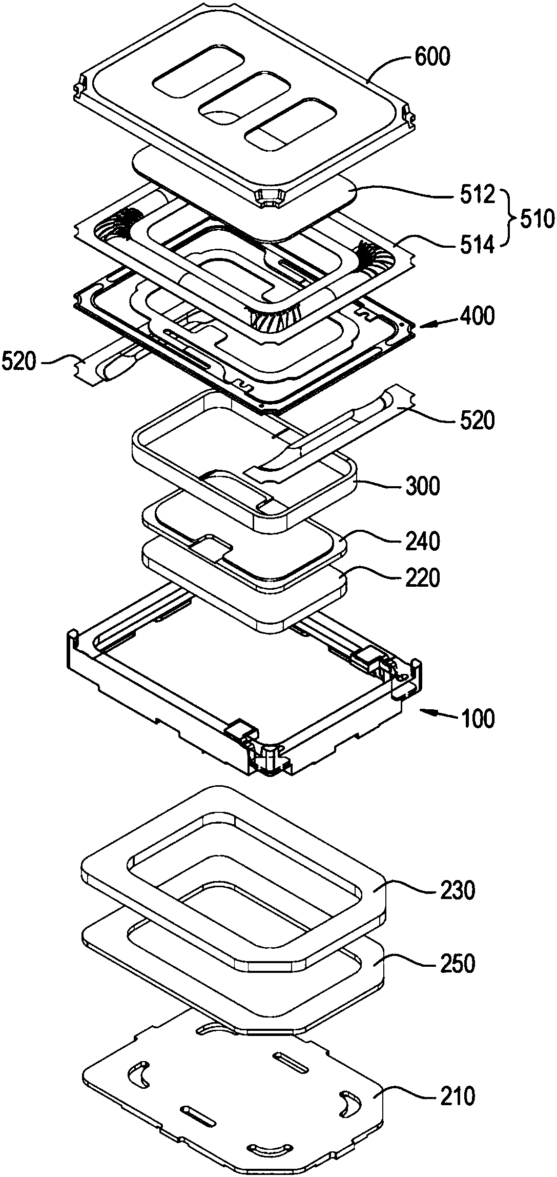 High power microspeaker with sub-diaphragm