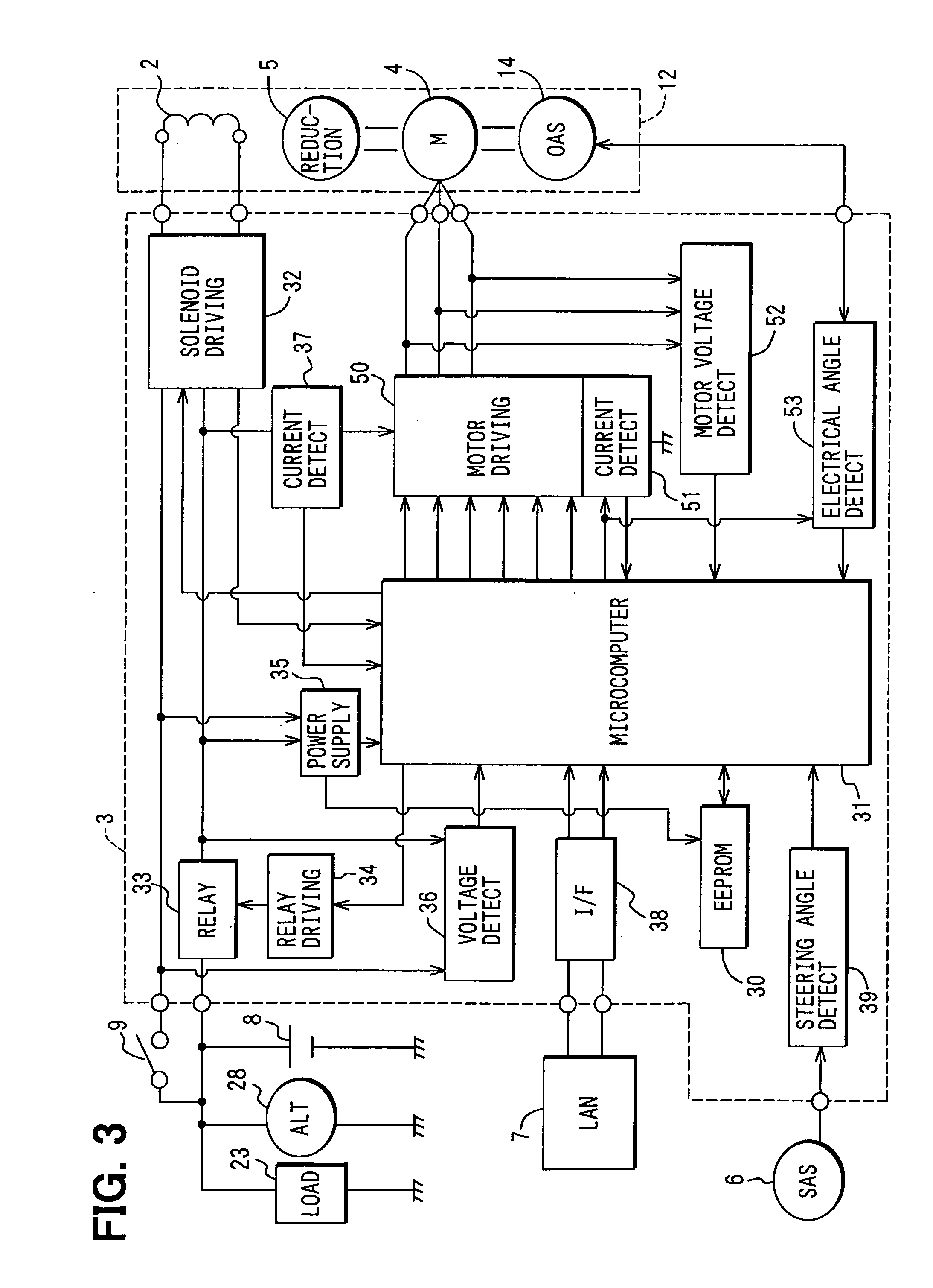 Electronic control system having power source relay fusion detecting circuit