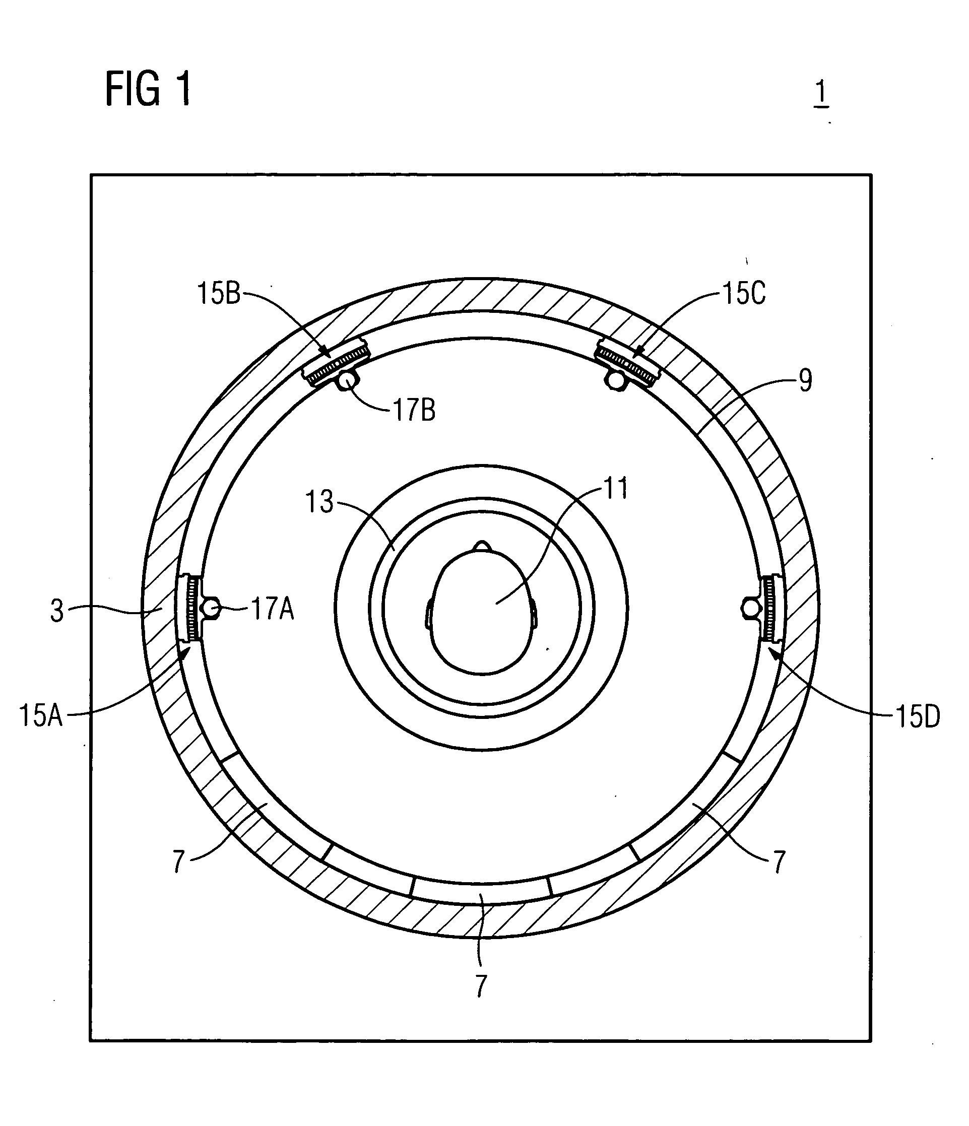 Magnetic resonance device with attachment means for attaching a gradient coil, attachment means