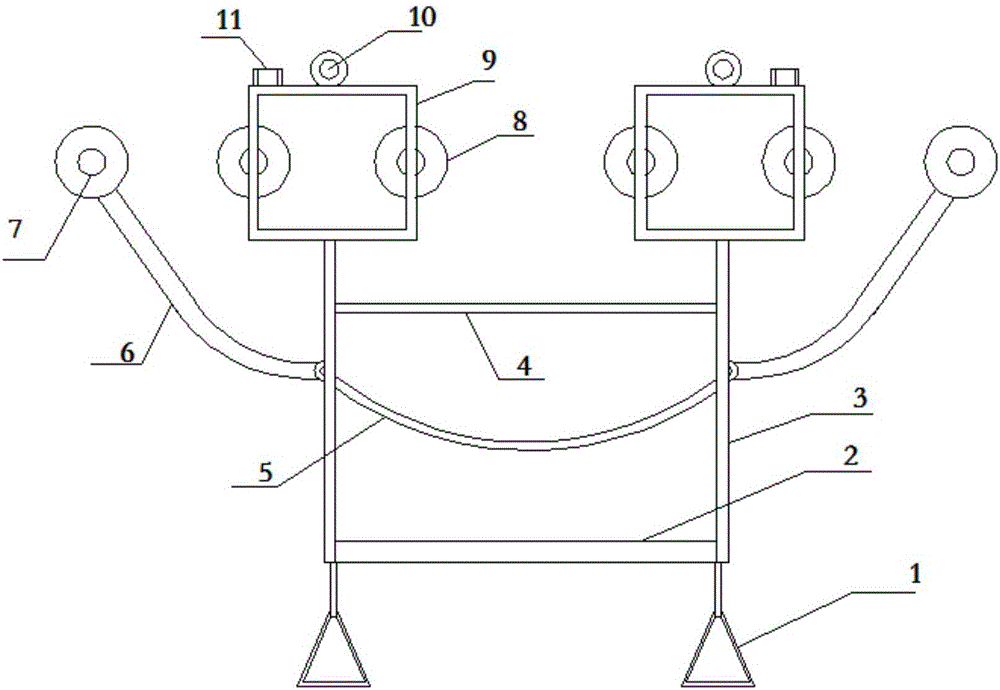 Non-dismantle stockbridge damper type wire stringing cart