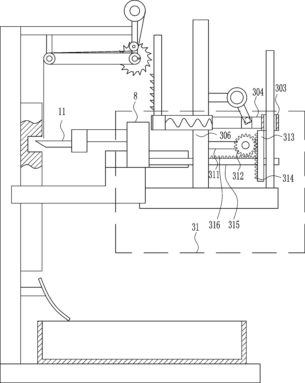 Automatic equal-length large-pole-piece-cutting equipment for pole piece for lithium battery production and processing