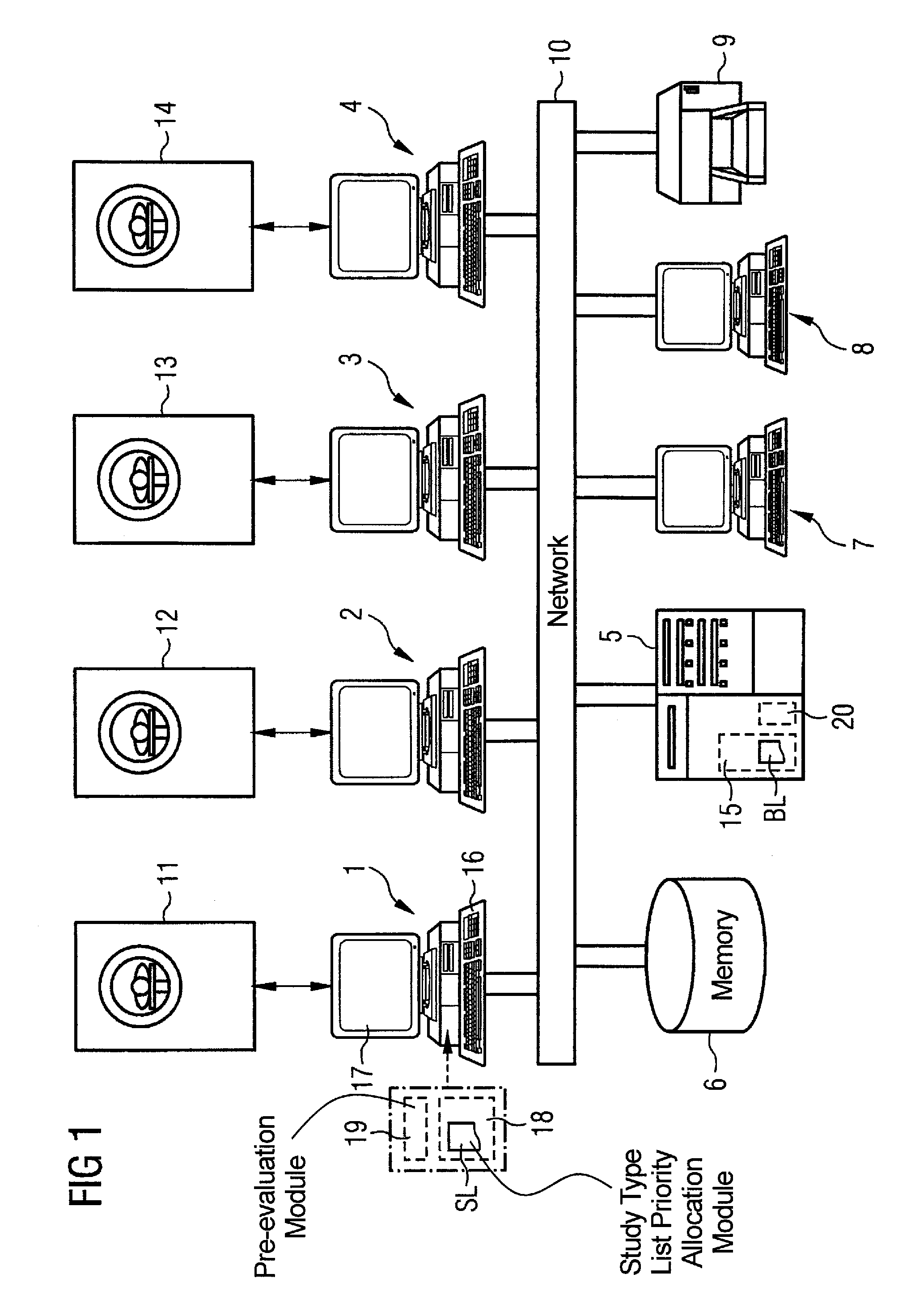 Method and computerized system for automatically processing studies acquired by an imaging examination system