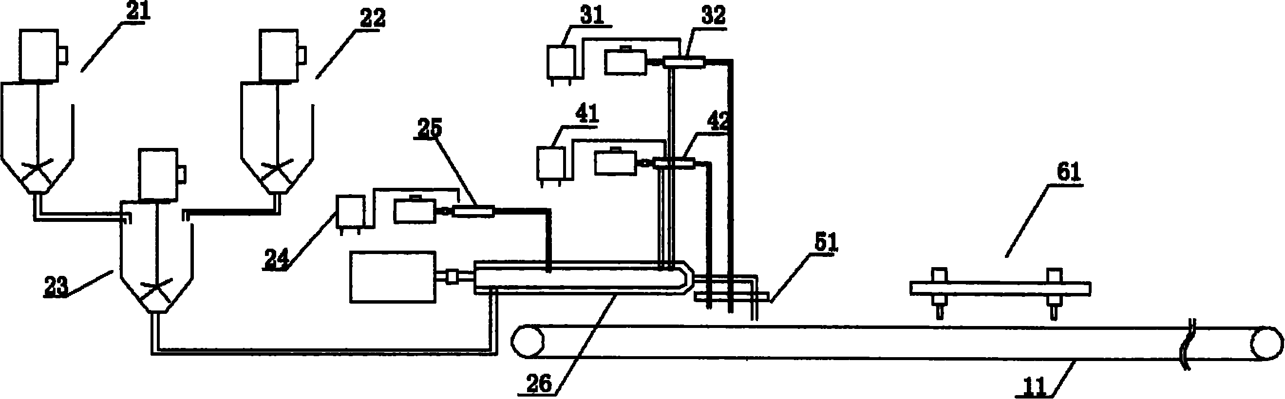 Equipment for producing artificial stone with decorative pattern