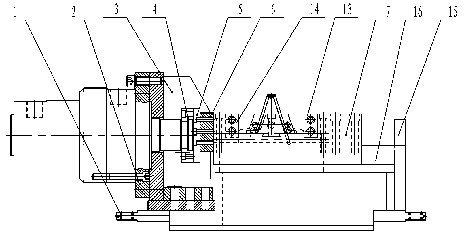 Shearing mechanism for lower chord steel bar of steel bar truss