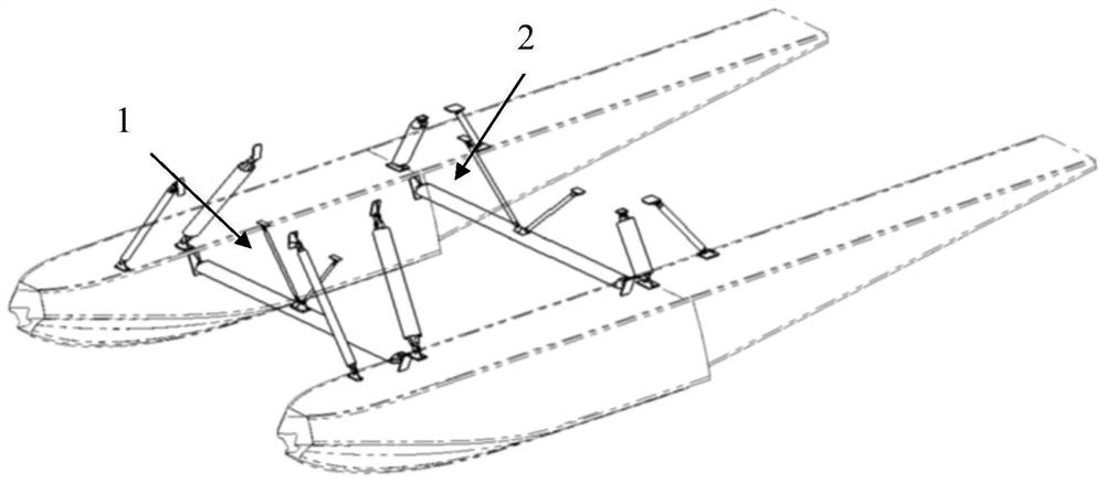 A seaplane strut structure