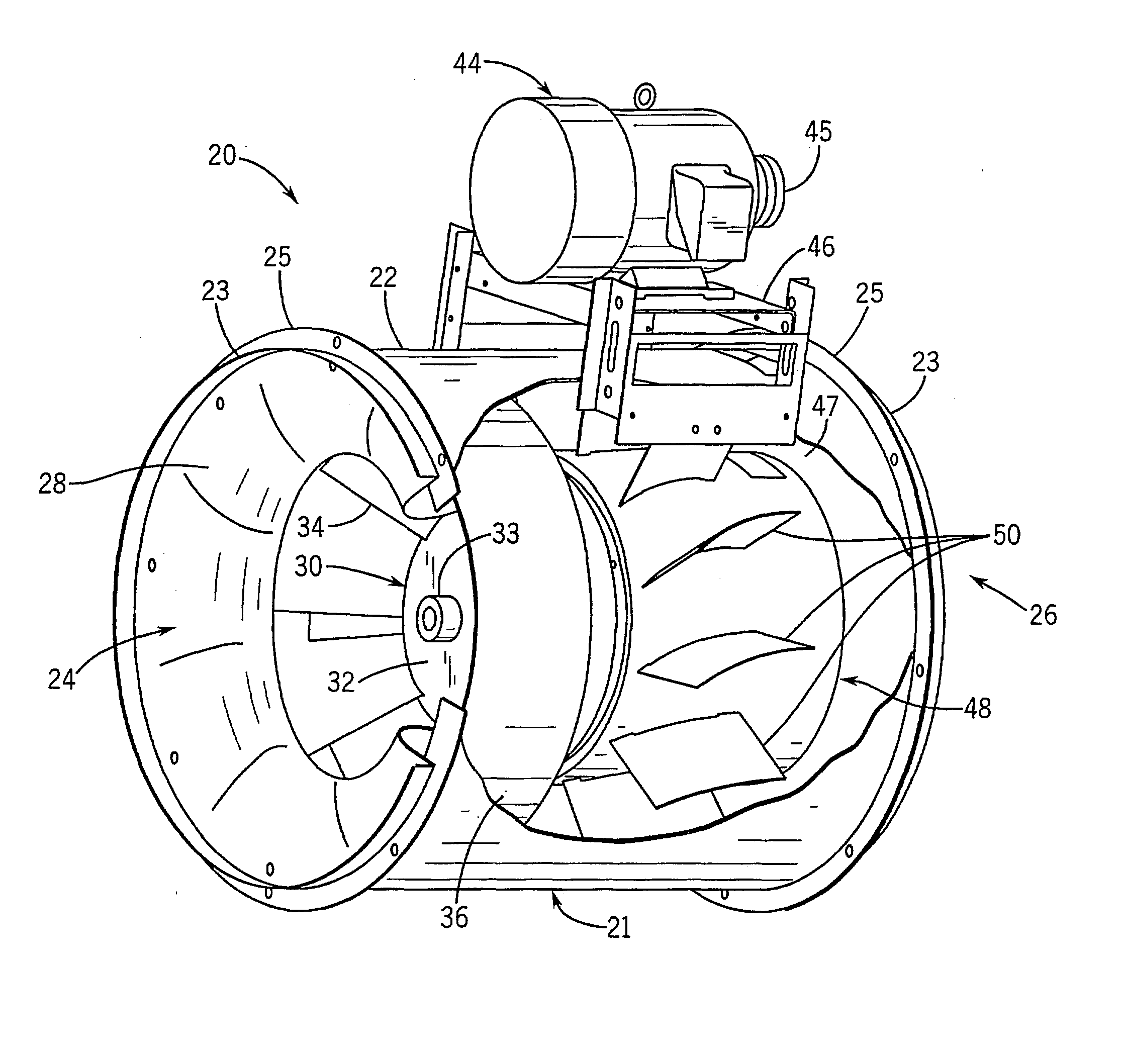 In-line centrifugal fan