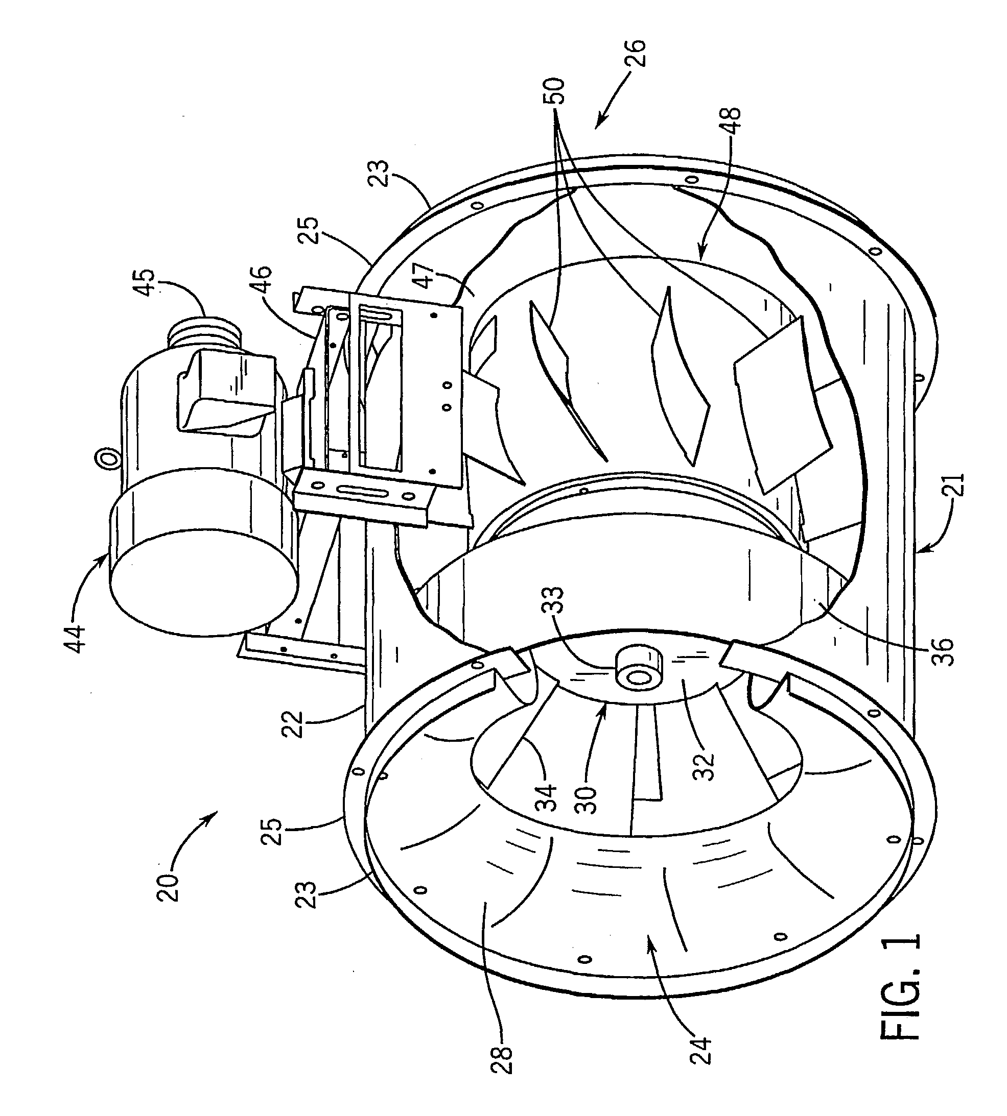 In-line centrifugal fan