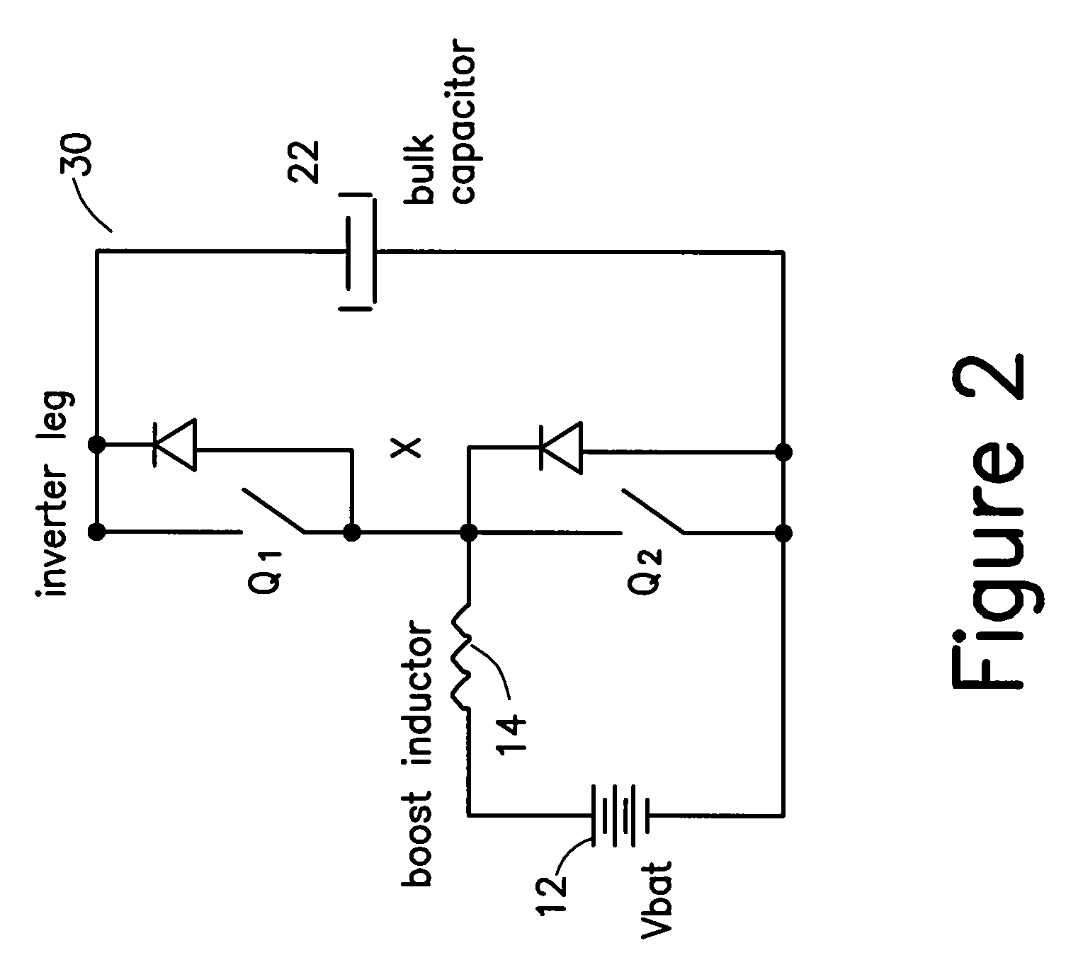 Single stage integrated boost inverter motor drive circuit