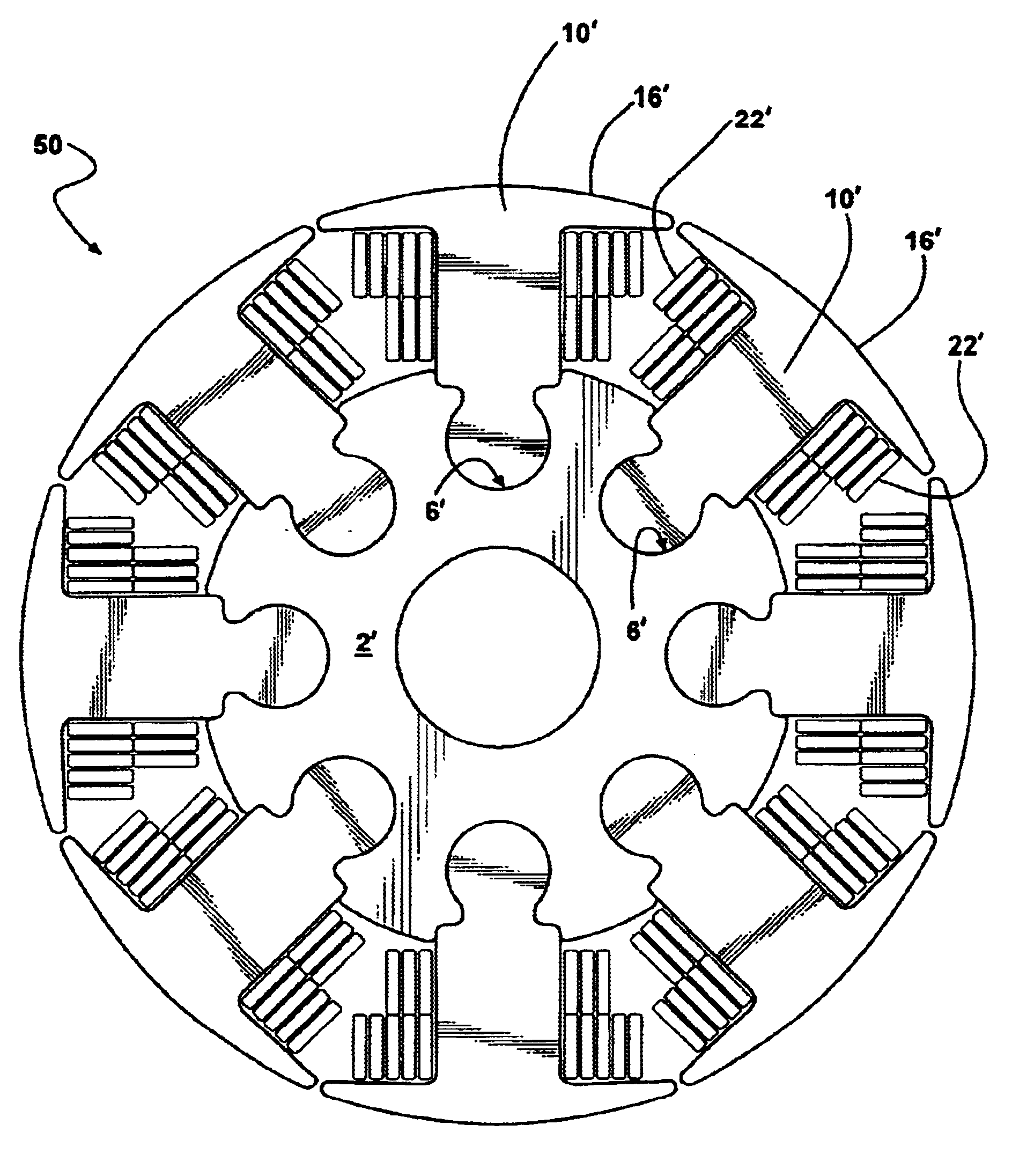 Electrical machine construction using axially inserted teeth in a stator ring or armature