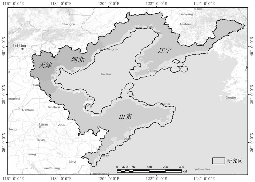 Long time-series identification method of coastal zone regional functions based on multi-source big data
