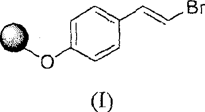 Method for preparing trans-4-(beta-bromoethyl) phenoxy-benzylic resin (I)