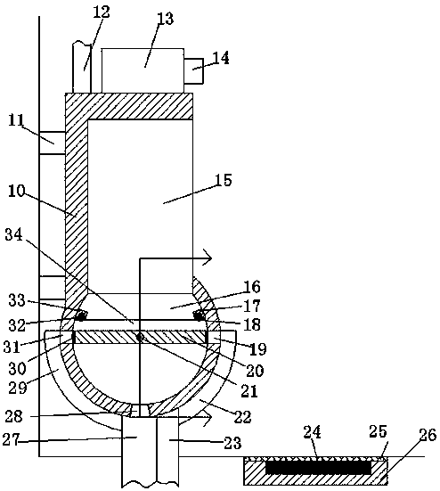 A raw material collection structure for preparing urokinase