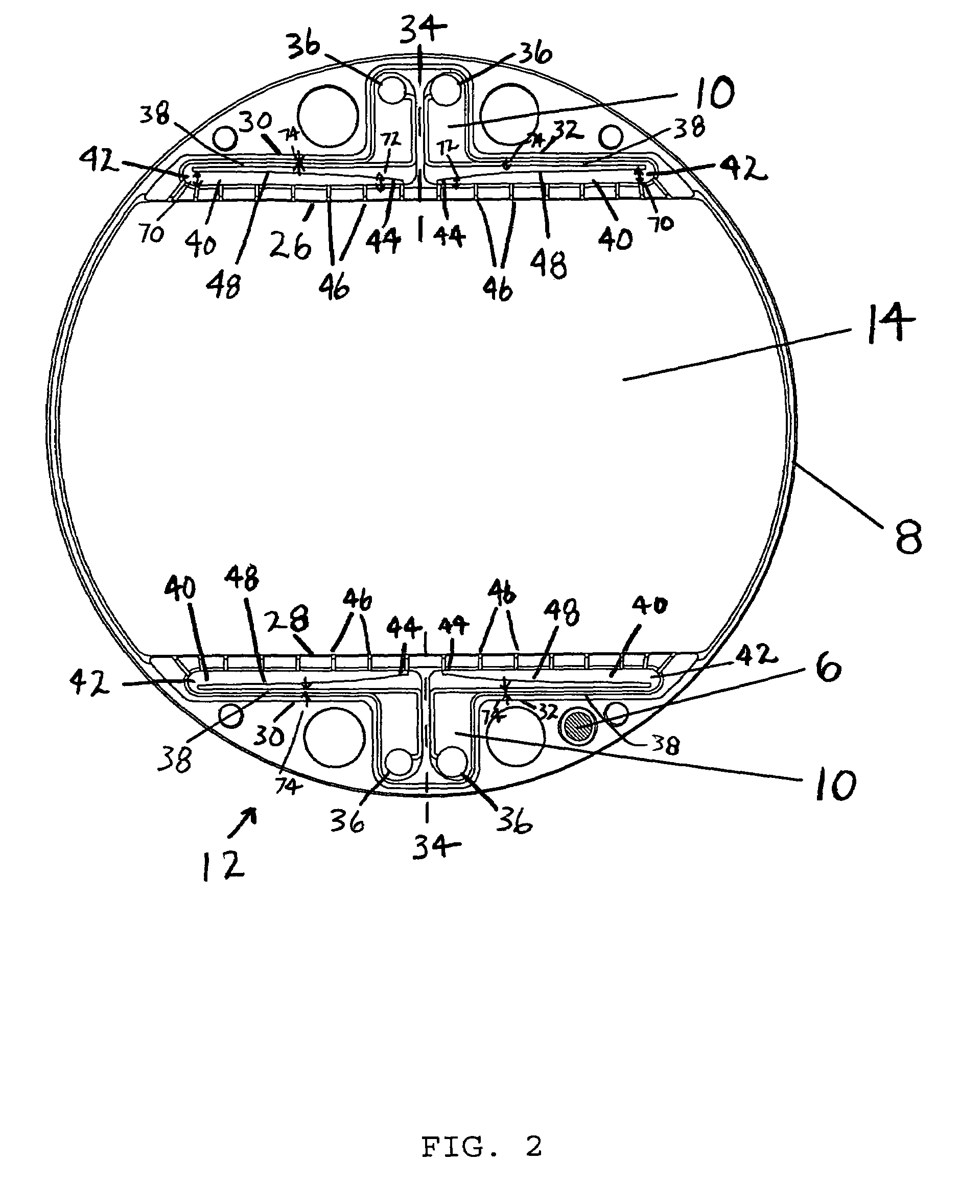 Manifold for a pile configured battery