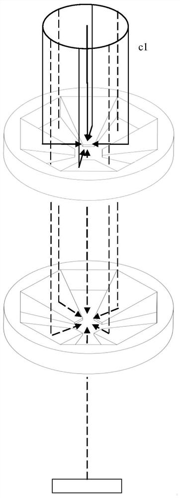 Single-beam atomic gravity gradient sensor based on complementary mirrors