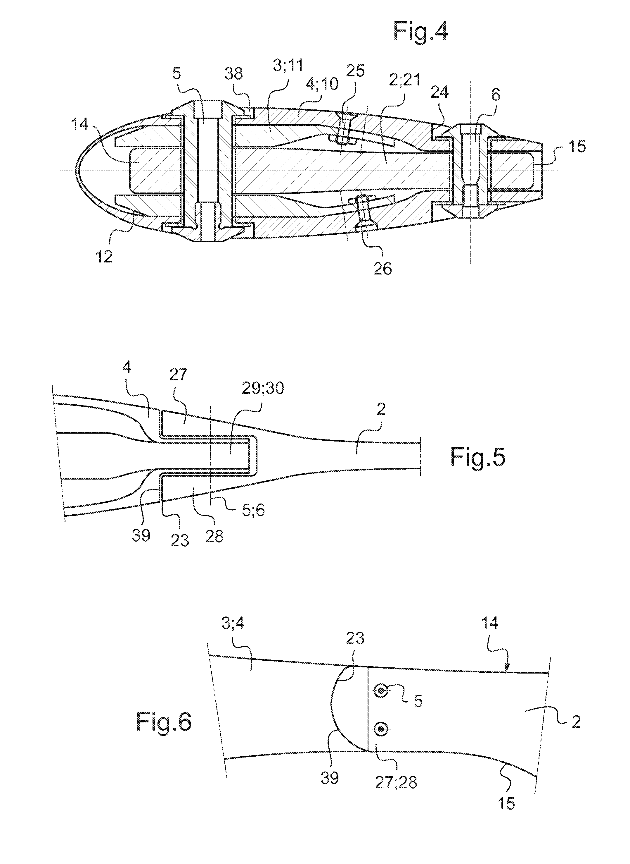 Aerodynamic blade attachment for a bearingless rotor of a helicopter