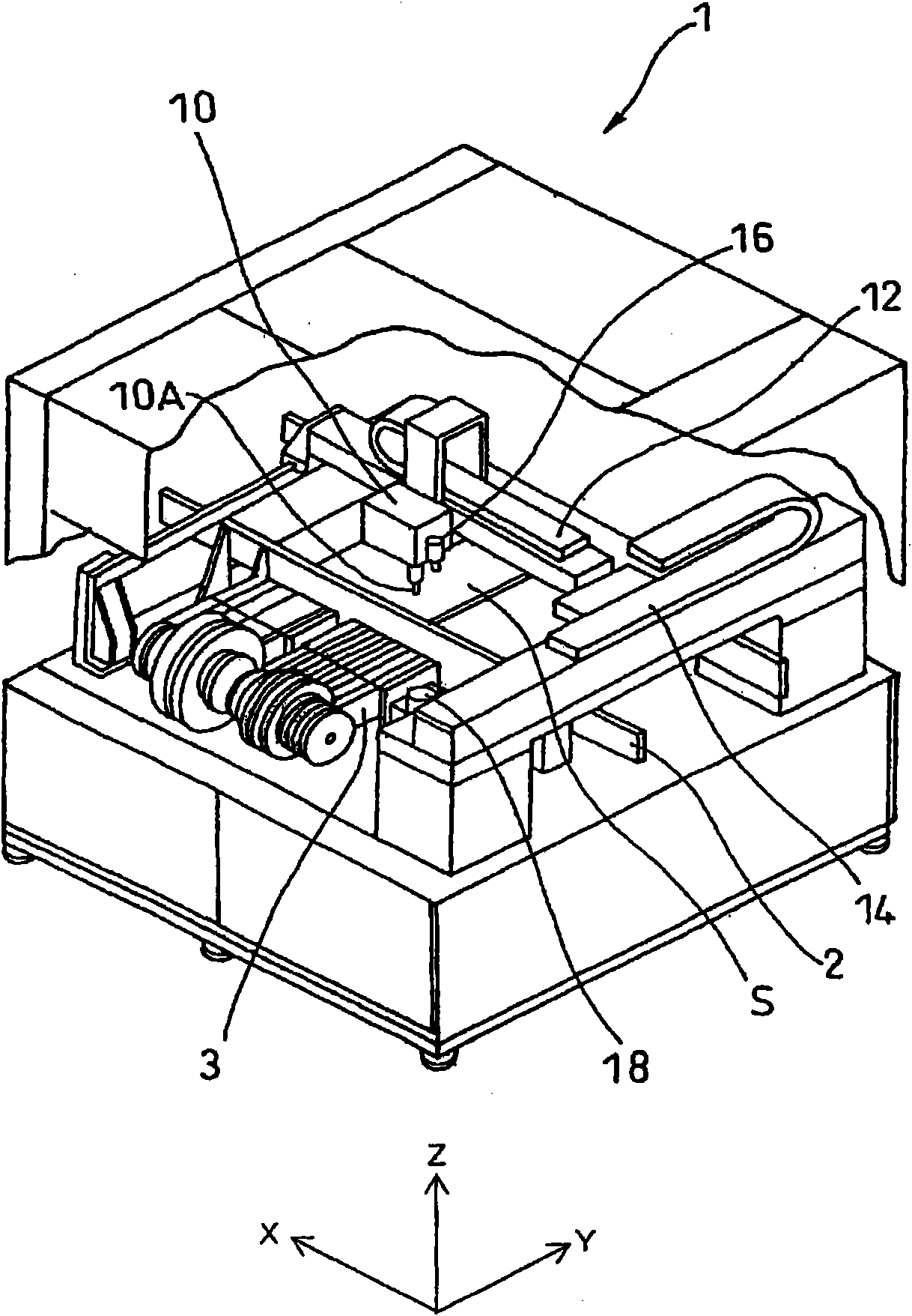 Carrying head of electronic components