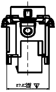 Embedded type pulling core used by automobile door lock sleeve die-casting die