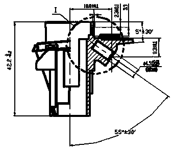 Embedded type pulling core used by automobile door lock sleeve die-casting die