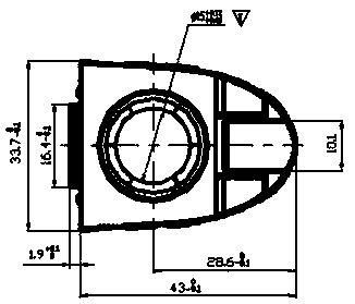 Embedded type pulling core used by automobile door lock sleeve die-casting die